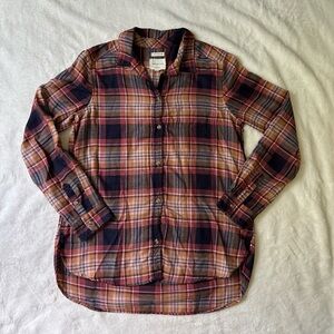 American Eagle Outfitters Plaid Button Down Shirt - Red and Black